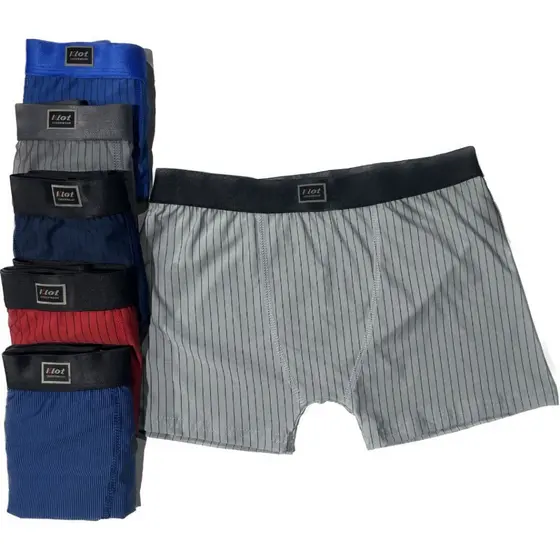 KIT COM 3/6/10 CUECAS BOXER PLUS SIZE MICROFIBRA ADULTO - KLOT - CUECA BOX RISCA DE GIZ