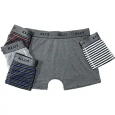 KIT COM 3/6/10 CUECAS BOXER PLUS SIZE MICROFIBRA ADULTO - KLOT - CUECA BOX MESCLA LISTRADA