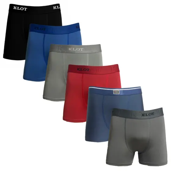 KIT 10 CUECAS BOXER MICROFIBRA ADULTO - KLOT - CUECA BOX LISA