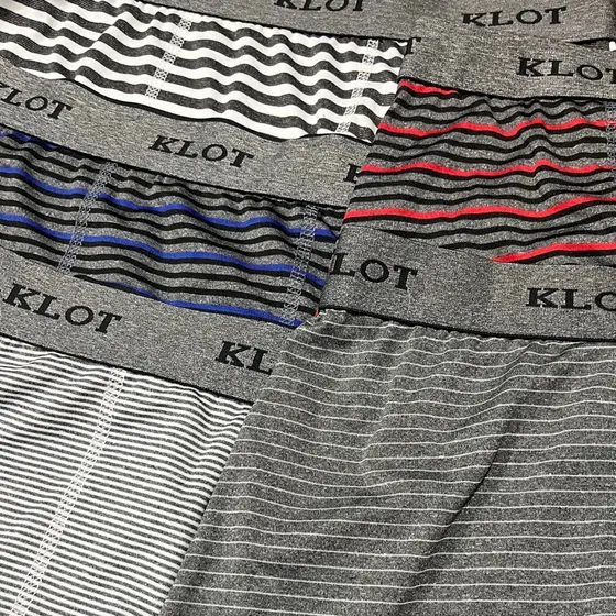 KIT 10 CUECAS BOXER MICROFIBRA ADULTO - KLOT - CUECA BOX MESCLA LISTRADA