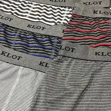 KIT 10 CUECAS BOXER MICROFIBRA ADULTO - KLOT - CUECA BOX MESCLA LISTRADA