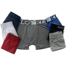 KIT COM 3/6/10 CUECAS BOXER PLUS SIZE MICROFIBRA ADULTO - KLOT - CUECA BOX LISA