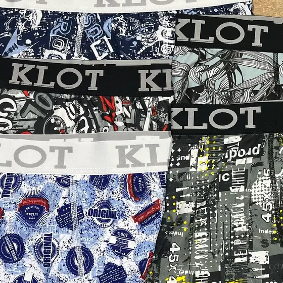 KIT 12 CUECAS BOXER MICROFIBRA ADULTO - KLOT - CUECA BOX ESTAMPADA