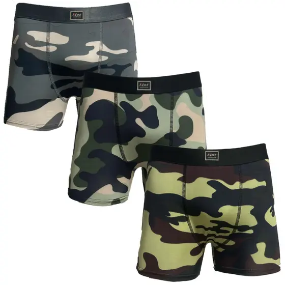 KIT 10 CUECAS BOXER MICROFIBRA ADULTO - KLOT - CUECA BOX CAMUFLADA