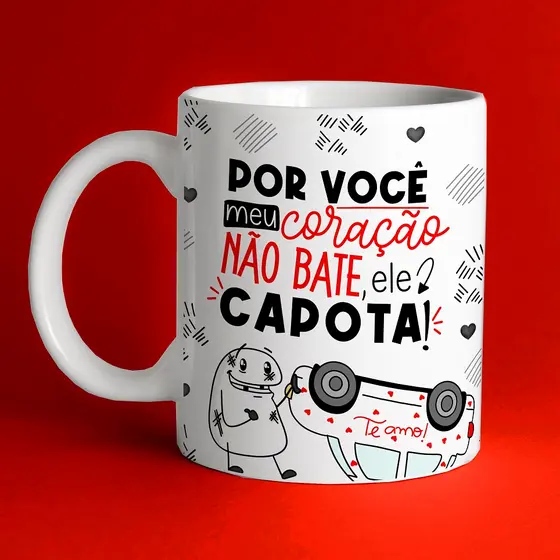Caneca Namorados - Meu coração capota por você