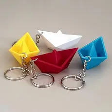 Kit Chaveiro Barquinho De Papel Origami 3D Lembrancinha Brinde