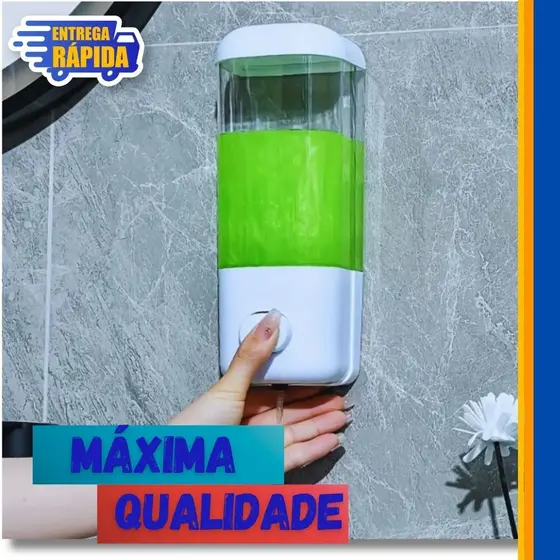 1 Dispenser Automático Sabonete Detergente Reservatório Produtos Limpeza Banheiro Álcool Gel cozinha