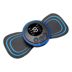 Massageador Portátil Recarregável Dor Pescoço Coluna Cor Azul