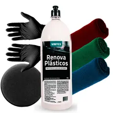Renova Plástico Vintex 1,5l Revitalizador de Plásticos Internos Profissional + Kit De Brindes