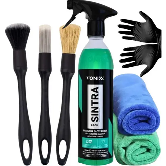 Limpador Sintra Fast Spray Vonixx 500ml APC Multiuso Desinfeta Bacterias Fungos + Kit Pano E Brindes