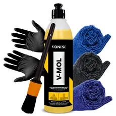 V Mol 500ml Shampoo Pré Lavagem Pesado Para Terra Barro Lama Vonixx + Panos Pincel E Brinde