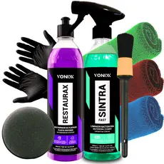 Kit Sintra Fast Limpador Apc Plásticos + Restaurax para Plastico Vonixx 500ml