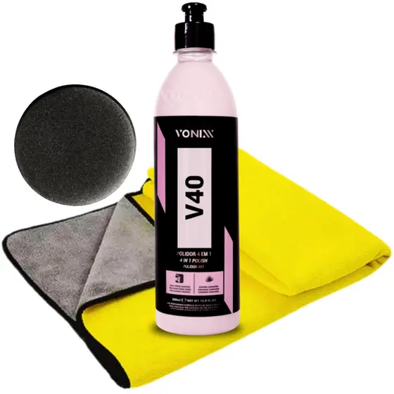 Polidor 4 Em 1 V40 - 500ml Vonixx+ Pano De Microfibra Super Profissional