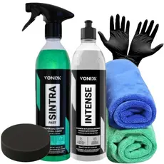Kit Limpeza Automotiva  Interna Vonixx Intense E Sintra Fast 500ml + Panos e Aplicador