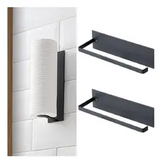 Kit 2 Porta Papel Toalha Multiuso Ferro Suporte Para Cozinha