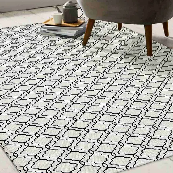 Tapete Jacquard Antiderrapante 132x250cm Casa Blanca Casa Dona
