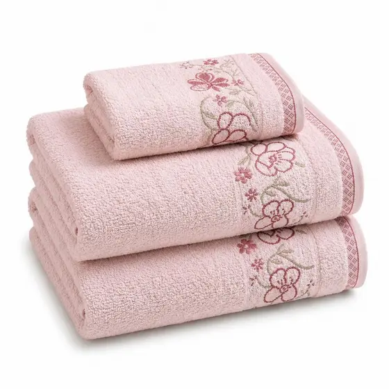 Jogo de Toalha 3 Peças Banho/Rosto Yuna 100% Algodão Jacquard Felpuda Macia Excelente Absorção Karsten