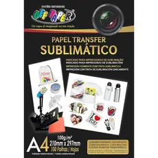 Papel Sublimático De Transferência Acabamento Resinado A4 100g Offpaper 100 Folhas.