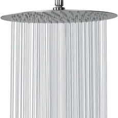 Chuveiro Banheiro Inox 20x20 Redonda 8 Polegadas Articulada Cromada - Aquecedor Solar Gás Piscina