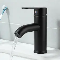 Torneira Preta Para Banheiro Inox Torneira Para Pia de Banheiro Preto Bica Baixa Lavabo e Lavatório