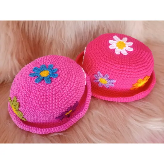 Chapéu Bucket Hat Infantil em Crochê / Bucket Hat Infantil/Chapéu Infantil/Chapéu de Crochê