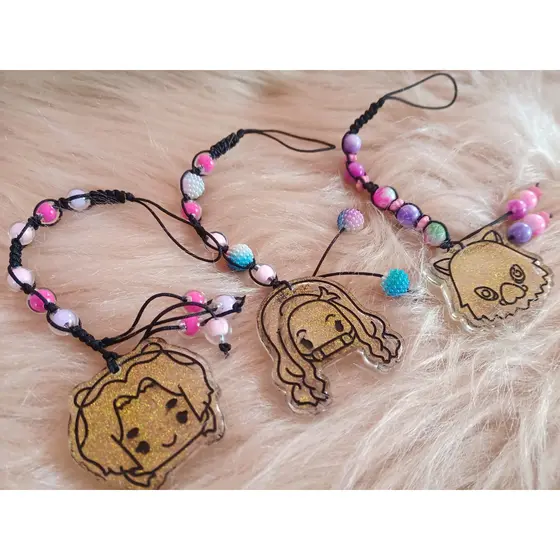 Pingente de Celular Anime - Cordinha para celular- Alça para celular-Phone Strap Cordinha de Celular