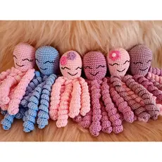 Polvo Amigurumi-Polvo de Crochê para Bebê -Polvo terapêutico para recém nascido-Amigurumi-Croche