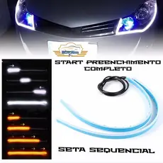 Fita Sequencial Tuning com Efeito Start Ghosting e Seta Sequencial 30W 150 LEDS 60cm 12V Flexível
