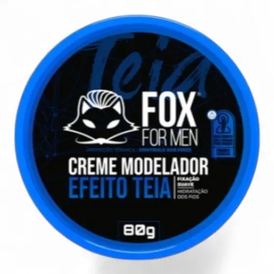 CREME MODELADOR EFEITO TEIA FOX FOR MEN 80g – FIXAÇÃO SUAVE E ESTILO PERFEITO