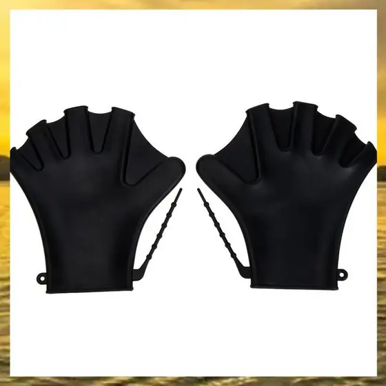 (Vzko) Barbatanas De Mão Ajustáveis De Silicone Para Natação , Luvas De Fitness Água , Equipamento De Proteção Mergulho