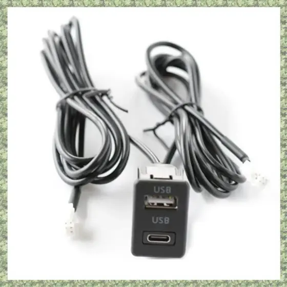 (Qxcw) Adaptador De Cabo De Extensão De Interface De Painel De Porta USB + TYPE-C Carro Tomada De Navegação De Veículo