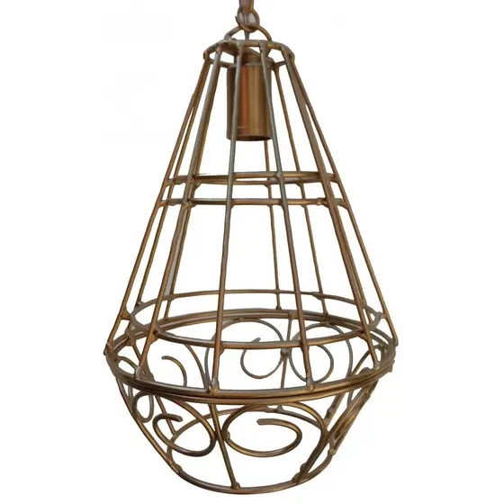 Luminaria de Ferro Dourada para Area Gourmet Decoração Classica