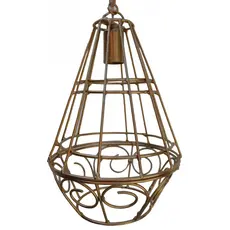 Luminaria de Ferro Dourada para Area Gourmet Decoração Classica