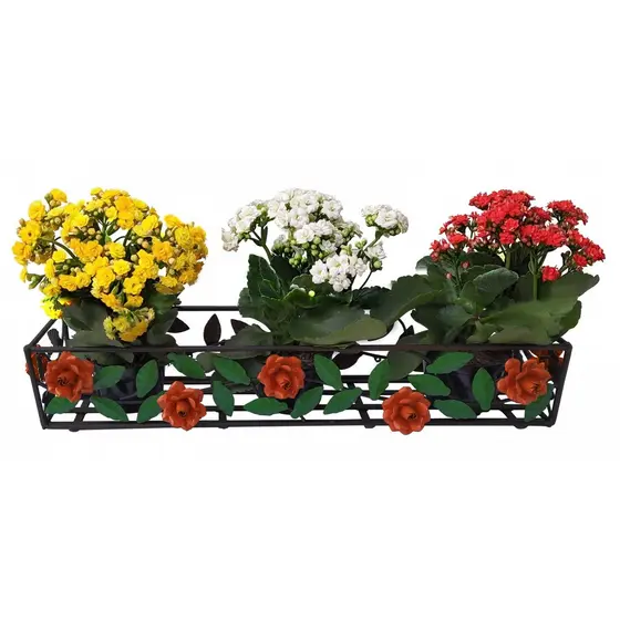 Porta Vasinhos de Violeta Artesanal com Flores de Ferro para Parede