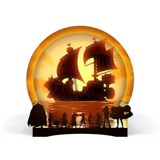 Luminária Decorativa Abajur de Mesa Circular One Piece Por do Sol