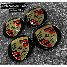 Jogo Emblema de Roda Porsch Medida 55mm