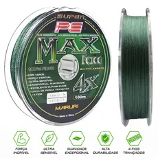 Linha Multifilamento Max Force 4x 100m Resistência E Sensibilidade Sem Efeito Memória