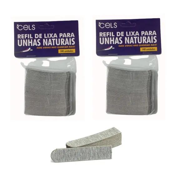Refil Para Lixa de Unha Natural Cels - 200 Unidades