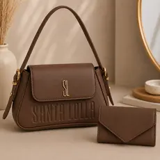 Kit LS Bolsa Feminina Casual Chic + Carteira Moderna Moda Casual