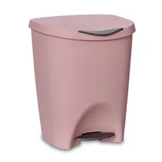 Lixeira Cesto Com Tampa 15L Com Pedal Rosa Escritório Banheiro Cozinha