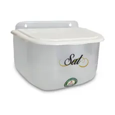 Saleiro De Parede Transparente Com Tampa Plastica 1kg