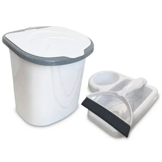 Kit Lixeira Rodinho Porta Detergente De Pia Cozinha Keita