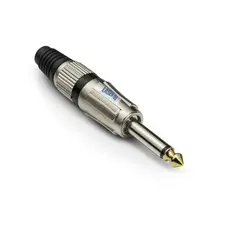 10 Un Plug P10 Guitarra, Plug Mono, Conector P10 Metal Prata , Laserdj