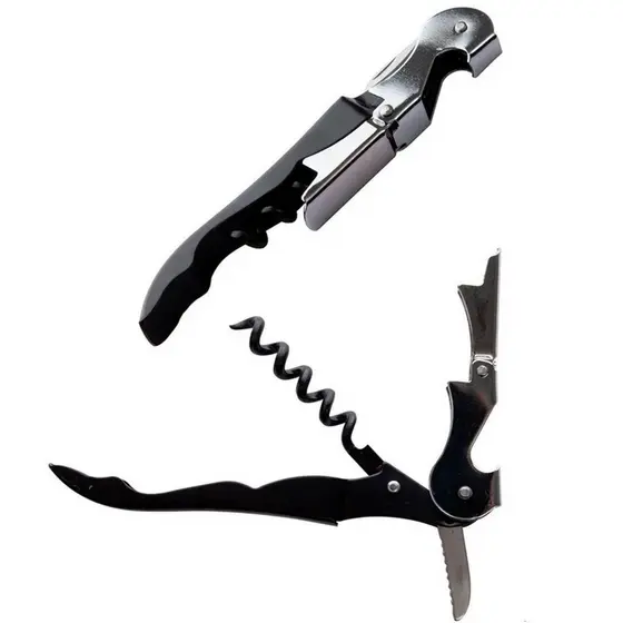 Saca Rolhas De Vinho e Abridor de Garrafa - Inox - UnyHome - Facil de Utilizar