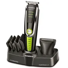 Kit Aparador de Pelos Cabelos Barbeador 6 em 1 Mondial Super Groom BG-04 Elétrico Bivolt 127V 220V