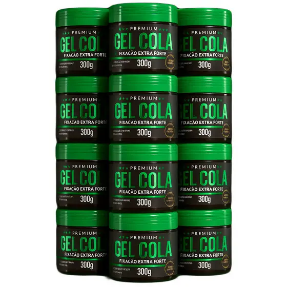 10 Gel Cola hidratante Masculino Monster Barber 300gr - Fixador para Cabelo Gelatina Ativadora profissional