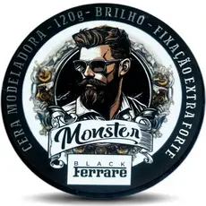 cera Modeladora ferrari black Ultra Fixação 120g monster barber Shop Para Cabelo e Barba !