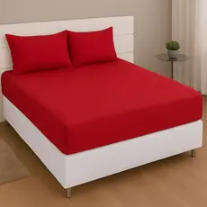 Kit Lençol Casal C/ 2 Fronhas Malha Helanca Grossa Promoção