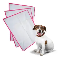kit 3/5/10 Tapetes Higienicos Pet Lavável 70 x 50 Rosa Preto Prático Conjunto Lavável Cachorro Gato Pet Animal Anti Odor
