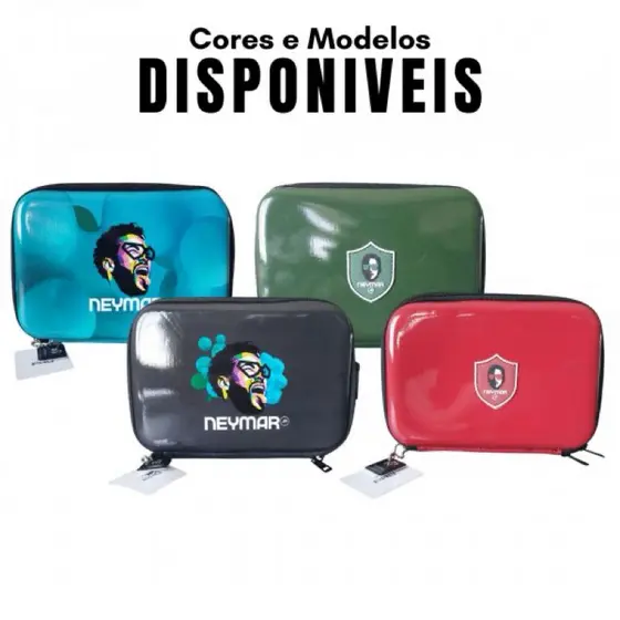 Estojo Bolsa Lápis Escolar Esportiva Futebol Neymar Junior Football Star  Passeio Vermelho Cinza Azul Vermelho Sport